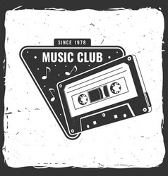 Music Club Logo Badge Label Retro Poster