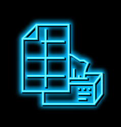 Tissue Paper Neon Glow Icon