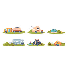 Camping Trailers Set