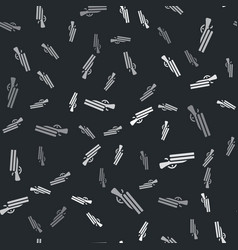 Grey Shotgun Icon Isolated Seamless Pattern