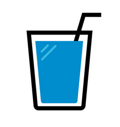 Soda Icon With Drinking Straw