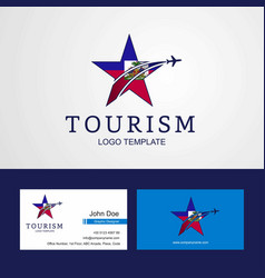 Travel Haiti Flag Creative Star Logo And Business