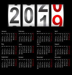 2020 New Year Counter Change Calendar