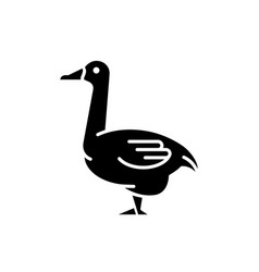 Goose Black Glyph Icon