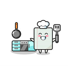 Paper Character As A Chef Is Cooking