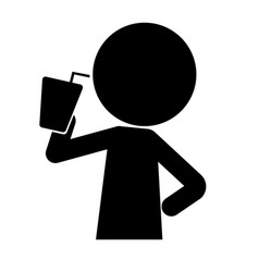 Person Drinking A Drink Silhouette Icon