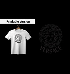 Versace Typography Tshirt Design With Eps P