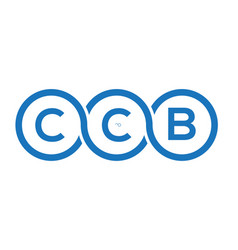 Ccb Letter Logo Design On White Background