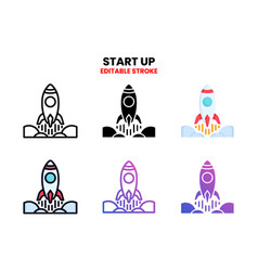 Start Up Icon Set With Different Styles