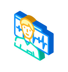 Cardiologist Doctor Isometric Icon