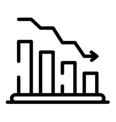 Lower Money Graph Icon Outline Style