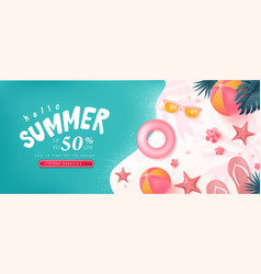 Colorful Summer Sale Beach Vibes Background