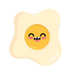 Cute Egg Fried Healthy Food Character