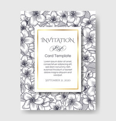 Floral Wedding Invitation Elegant Card Template