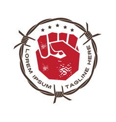 Handfight Martial Art Logo Design