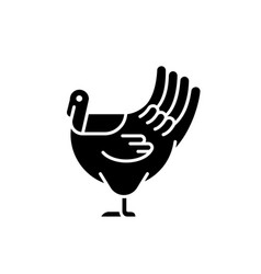 Male Turkey Black Glyph Icon