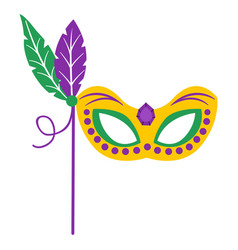 Mardi Gras Mask Isolated On White Background