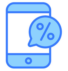 Mobile Discount Blue Outline Icon Shopping And