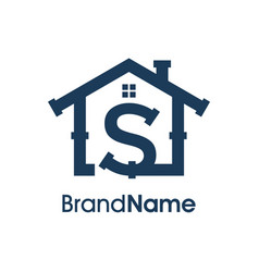 Modern Initial S Home Plumbing Logo