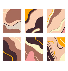 Set Of Images With Colorful Chaotic Patterns