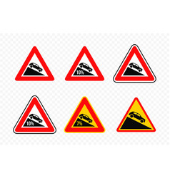 Steep Descent Road Sign Design