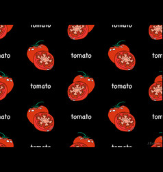 Tomato Cartoon Character Seamless Pattern