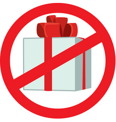 Warning No Gifts No Bribery Sign Cartoon Icon