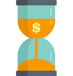 Compensation Hourglass Icon Flat Isolated