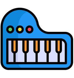 Piano Music Instrument Flat Line Icon