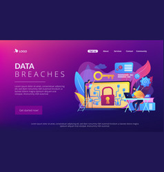 Data Leakage Concept Landing Page