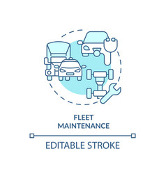 Fleet Maintenance Soft Blue Concept Icon