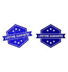 Hexagonal Lifetime Guarantee Stamp With Rubber