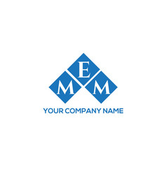 Mem Letter Logo Design On Black Background