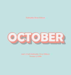 October Editable Text Effect