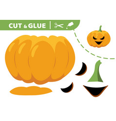 Scary Pumpkin Cut And Glue Jack O Lantern