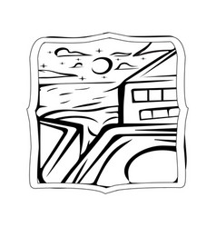 Starry Night Beach Badge View