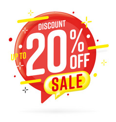 Up To Twenty Percent Off Sale Red Sticker Template