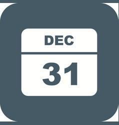 December 31st Date On A Single Day Calendar