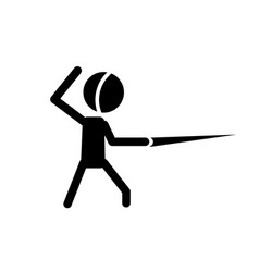 Fencing Person Silhouette Icon