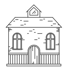 House With An Attic Line Icon