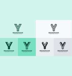 Modern Letter Y Logo Set Suitable For Business