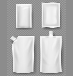 Plastic Pouches Containers White Mockup Templates