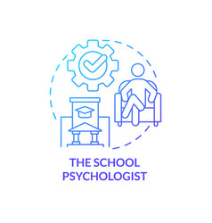 School Psychologist Blue Gradient Concept Icon