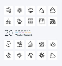 20 Weather Line Icon Pack Like Cold Cloudy Moon