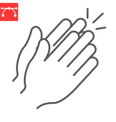 Clapping Hands Line Icon