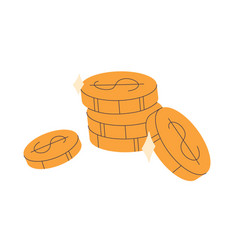 Gold Coins Stack Golden Metal Money Cash Dollar