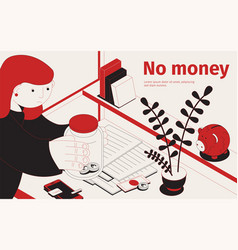 No Money Isometric Background