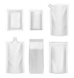 Pouches For Food Plastic Packages White Mockup