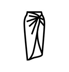 Sarong Skirt Line Icon