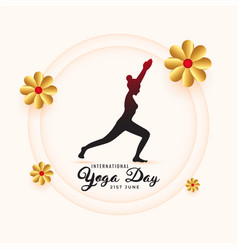 Decorative World Yoga Day Background With Women